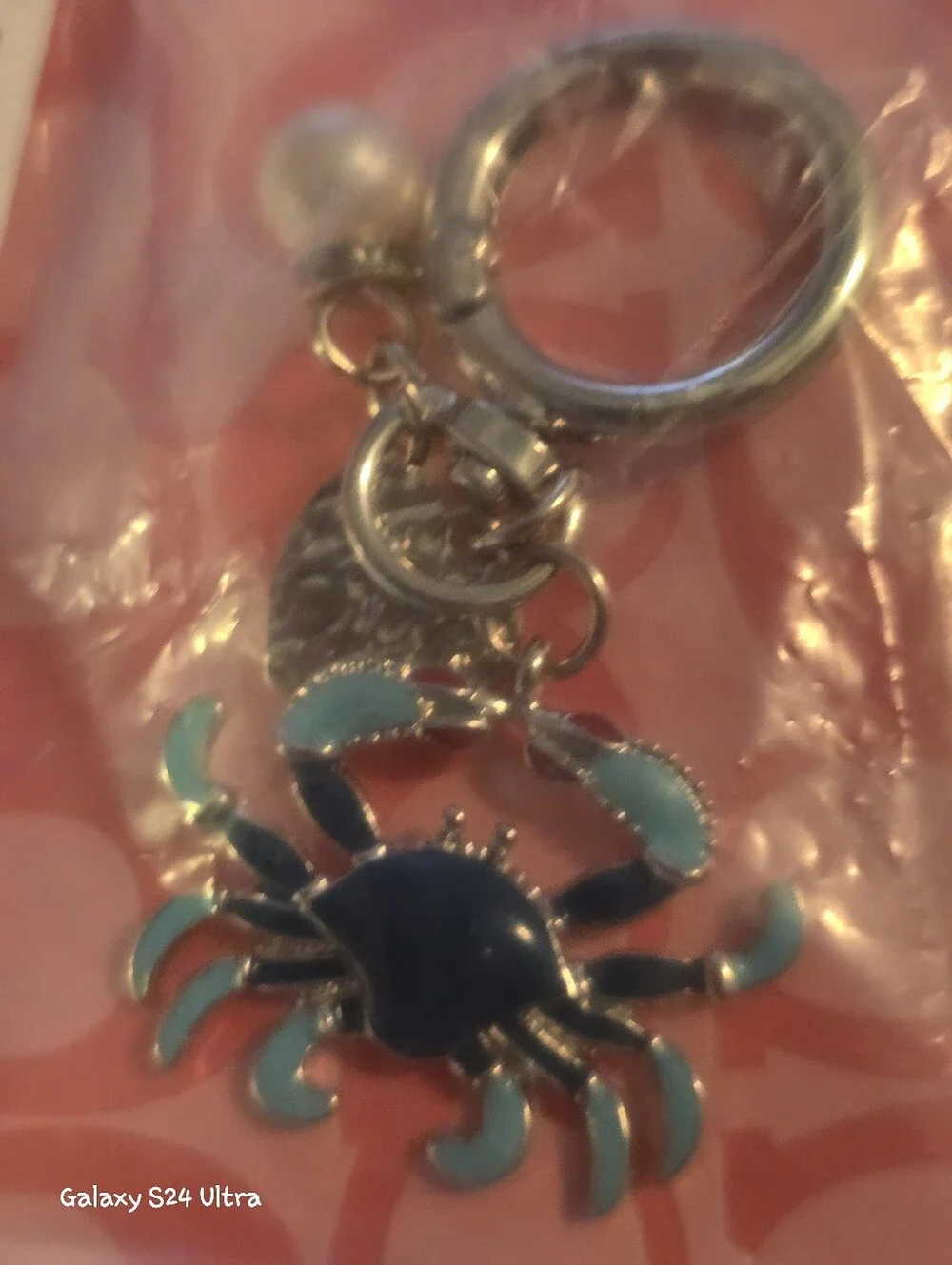 Crab Bag Charm/ Keychain NEW